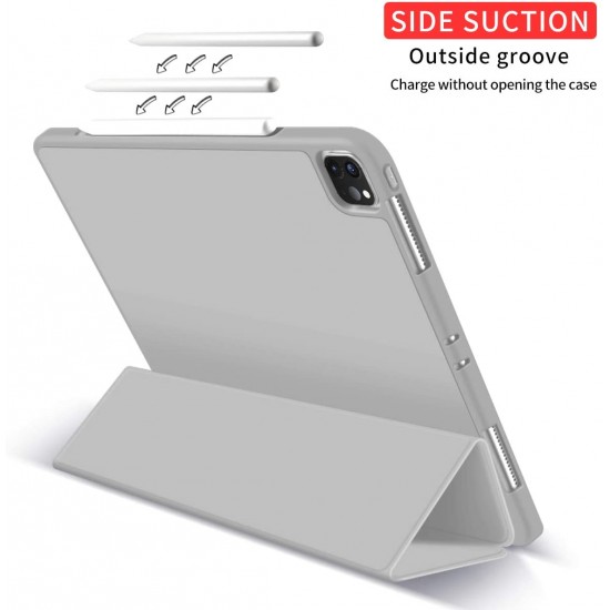 DuraPro Protective Case with Pencil Holder Light Grey for iPad Pro 12.9 inch 2020 BY JCPal