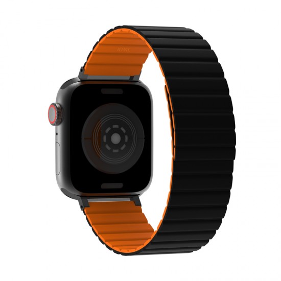 JCPal FlexForm Apple Watch Band for  Black & Orange 42 & 44 & 45 mm by jcpal