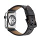 Apple Watch strap band  Vogue Leather Band Black with Orange Dot 42mm by jinya