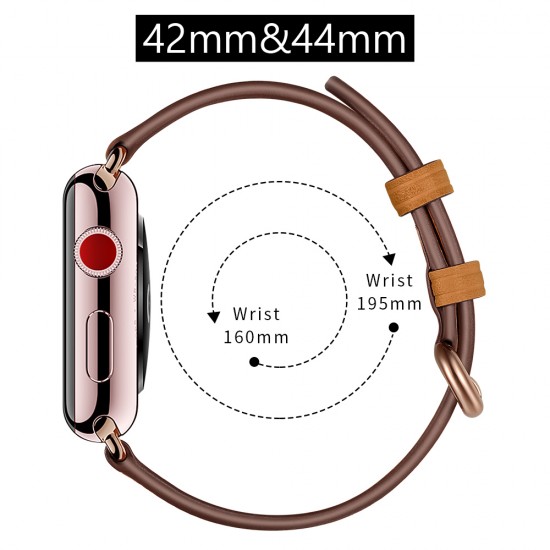 Apple Watch Luna strap band  Style Leather  brown 42 & 44 mm by jinya