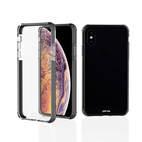cover iphone XS max Defender Protecting Case clear & edge Black by jinya
