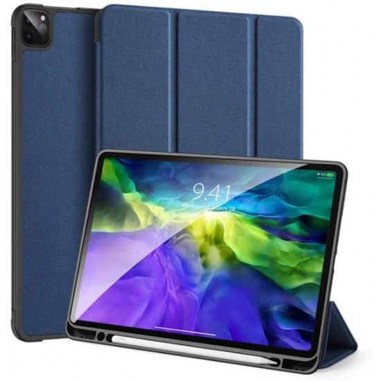 Cover ipad pro 12.9 inch From 2018 to 2021 Defender Protecting withe pincel holder blue by JINYA