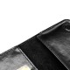 Jisoncase Handmade Bifold Retro Leather Wallet Long Purse Pocket Clutch Bag with Card Slots, Note Section, Phone Holder Case and Magnetic Closure black