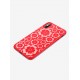 Case for iPhone x  Flower Cute silicone  by jisoncase -red
