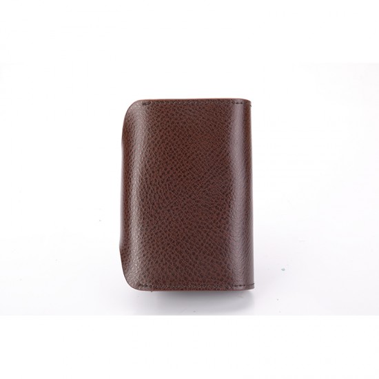 Jisoncase ID Card Holder PU Leather Business OL Credit Card Holders For Unisex Casual Cards Keeper Solid Bag Wallet-brown