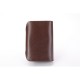 Jisoncase ID Card Holder PU Leather Business OL Credit Card Holders For Unisex Casual Cards Keeper Solid Bag Wallet-brown