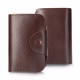 Jisoncase ID Card Holder PU Leather Business OL Credit Card Holders For Unisex Casual Cards Keeper Solid Bag Wallet-brown