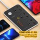 Ldnio usb-c PD withe 3 QC3.0 USB Connector Multi Hole UK Max Power Socket 2 mters 