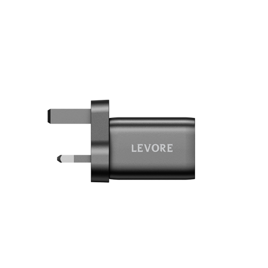 LEVEORE Wall Charger 33W USB-C PD and USB-A Port Black