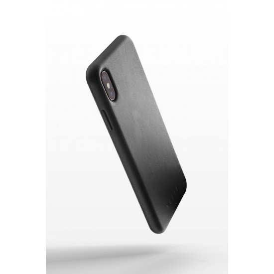 Mujjo Full Leather  Full Grain Leather For iPhone XS Max - black