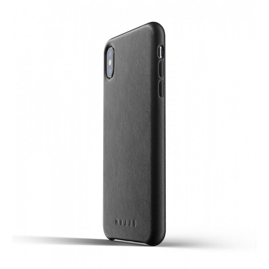 Mujjo Full Leather  Full Grain Leather For iPhone XS Max - black