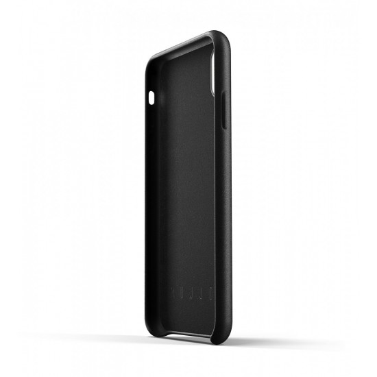 Mujjo Full Leather  Full Grain Leather For iPhone XS Max - black