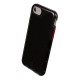 COVER  IPHONE 8  PHANTOM2 CLEAR CASE WITH METALLIC BUTTONS - BLACK AND RED -nimbus9usa