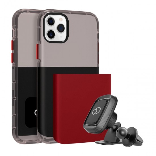 Nimbus9 Ghost 2 Pro for iPhone 11 Pro Max & Xs Max clear withe Pitch Black & Crimson