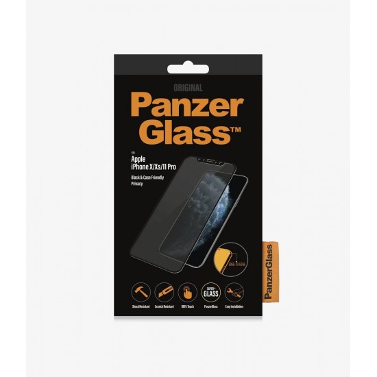 PANZERGLASS SCREEN PROTECTOR FOR IPHONE XS &11 PRO PRIVACY  FULL SCREEN