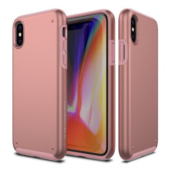 COVER IPHONE X CASE - CHROMA by patchworks -rose gold