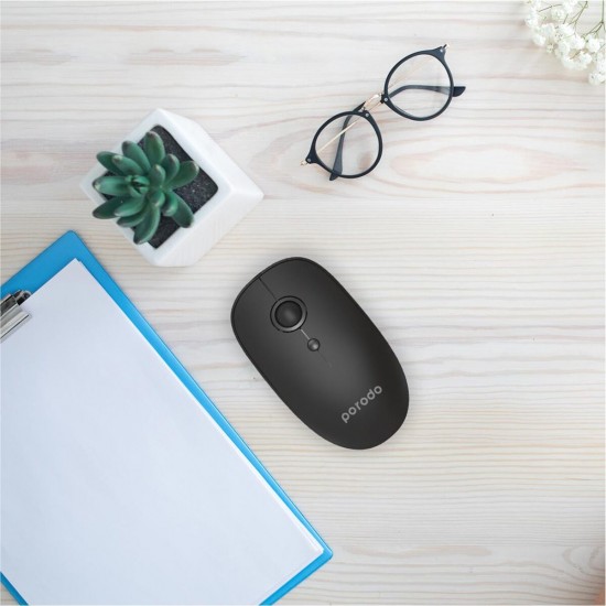 Porodo  2 in 1 Wireless Bluetooth Mouse Black