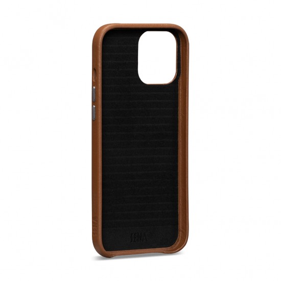 Cover for iPhone 12 Pro Max Real Leatherskin Toffee by Sena