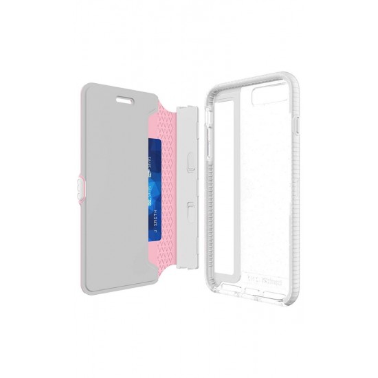  Tech21 Evo Wallet Active Edition Case iPhone 7 Plus & 8 Plus - Light Rose/White