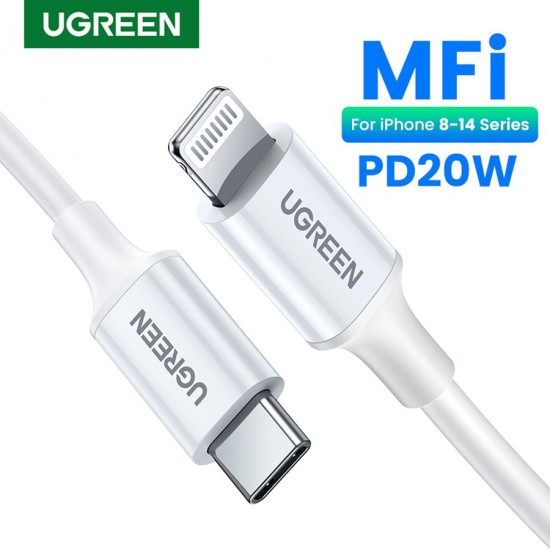 UGREEN USB-C CABLE TO LIGHTINING 1 M WHITE