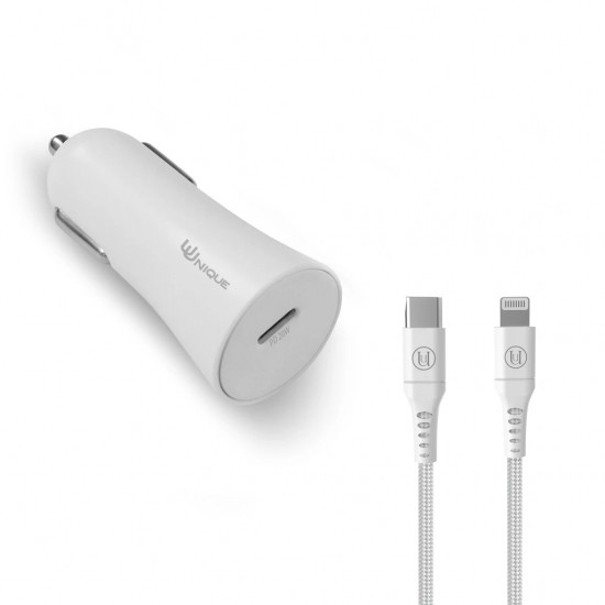 PD 20W USB C Car Charger & USB C to Lightning Cable by Uunique