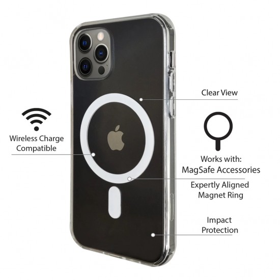 iPhone 12 or 12 Pro Magnetic Liquid Silicon Case clear by Uunique