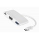 USB Type C 3 in1 Adapter VGA & USB & USB-c -by vokamo