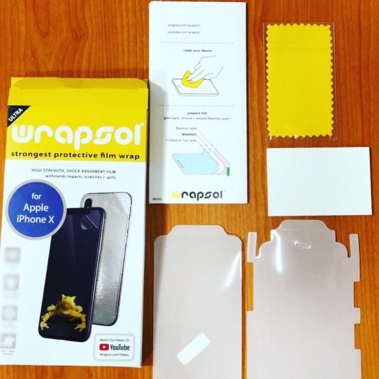 screen protector for iphone X S  full body clear by wrapsol