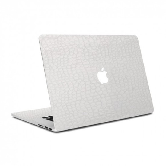  MacBook Retina 13" White Alligator Leather Wraps