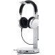 Satechi Aluminum USB Headphone Stand Holder with 3 USB 3.0 Ports & 3.5mm AUX Port color SILVER