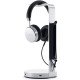 Satechi Aluminum USB Headphone Stand Holder with 3 USB 3.0 Ports & 3.5mm AUX Port color SILVER