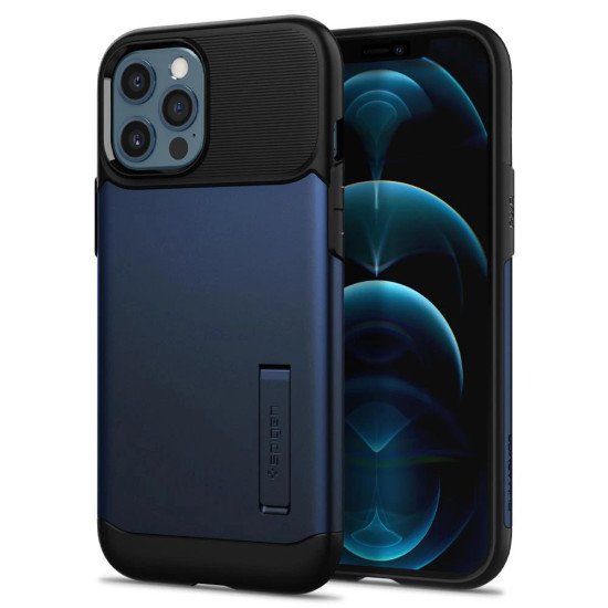 cover for iPhone 12 Pro Max Case Slim Armor Navy Blue by spigen