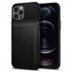 cover for iPhone 12 Pro Max Case Slim Armor Wallet Blak by spigen