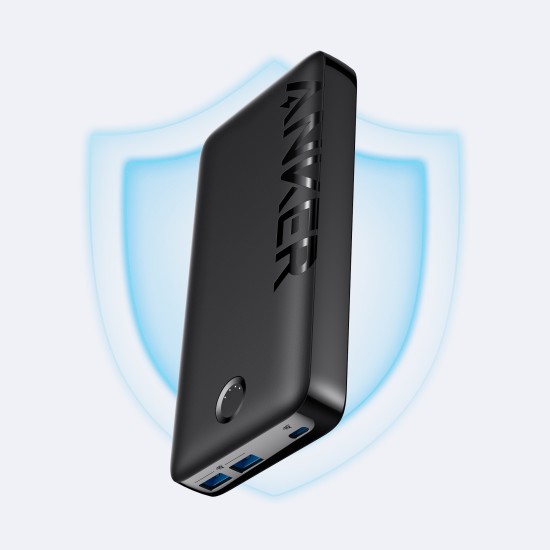 بطارية انكر 335 باوركور بمنفذين USB-A و منفذ تايب سي بسعة 20000 ملي امبير اسود