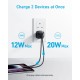 Anker 323 Charger 33W Black Dual Port USB-C & USB-A Charger