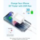 Anker Charger 20W with USB-C Cable - Fast & Portable White Charger