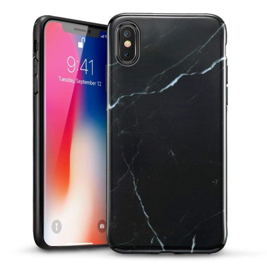 cover iPhone X Marble Case - black Sierra by esrgear