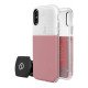 COVER IPHONE X  GHOST CASE WITH INCLUDED ROTATING MAGNETIC WALL AND VENT MOUNTS  ROSE & Clear - nimbus9usa