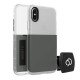 COVER IPHONE X  GHOST2 CASE WITH INCLUDED ROTATING MAGNETIC WALL AND VENT MOUNTS  clear& Olive Gray - nimbus9usa