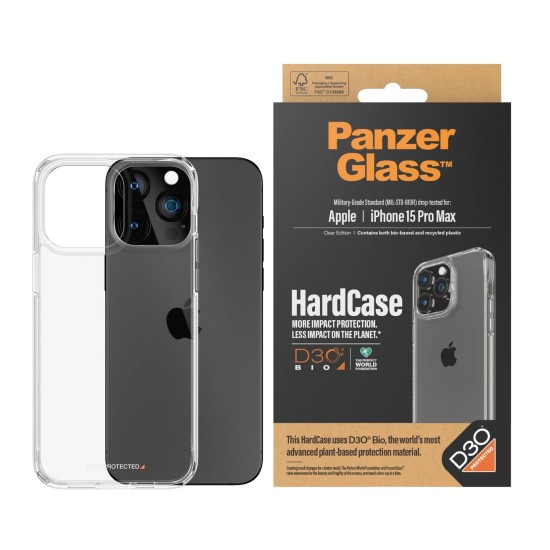 PanzerGlass HardCase with D3O for iPhone 15 Pro Max Clear