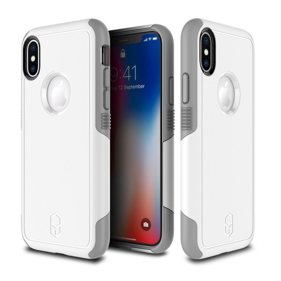 COVER IPHONE X CASE - LEVEL AEGIS by patchworks -white