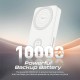 Promate SuperCharge MagSafe Compatible and Apple Watch Wireless Charging Power Bank - White  PowerMag-Trio