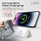 Promate SuperCharge MagSafe Compatible and Apple Watch Wireless Charging Power Bank - White  PowerMag-Trio