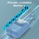 Promate 10000 mAh Power Bank With 35 W Power Deivery With Built in C And Lightning Cable BLUE