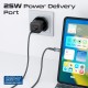 25W Power Delivery Dual Port Adapter With Ultra-Fast USB-C Cable Promate