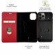 Nutrisiti iPhone 12 or 12 Pro 2 IN 1  Eco leather folio & Detachable back case Black & Red  by Uunique