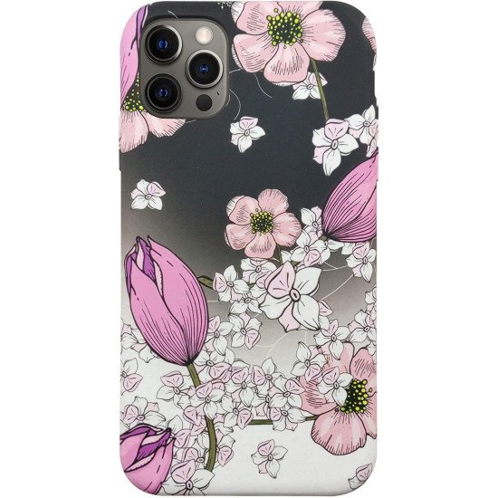 Nutrisiti iPhone 12 or 12 Pro Printed Eco Back Case Floral Pink by Uunique