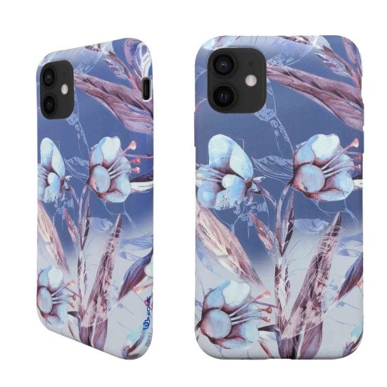 Nutrisiti iPhone 12 or 12 Pro Printed Eco Back Case Blue Iris by Uunique